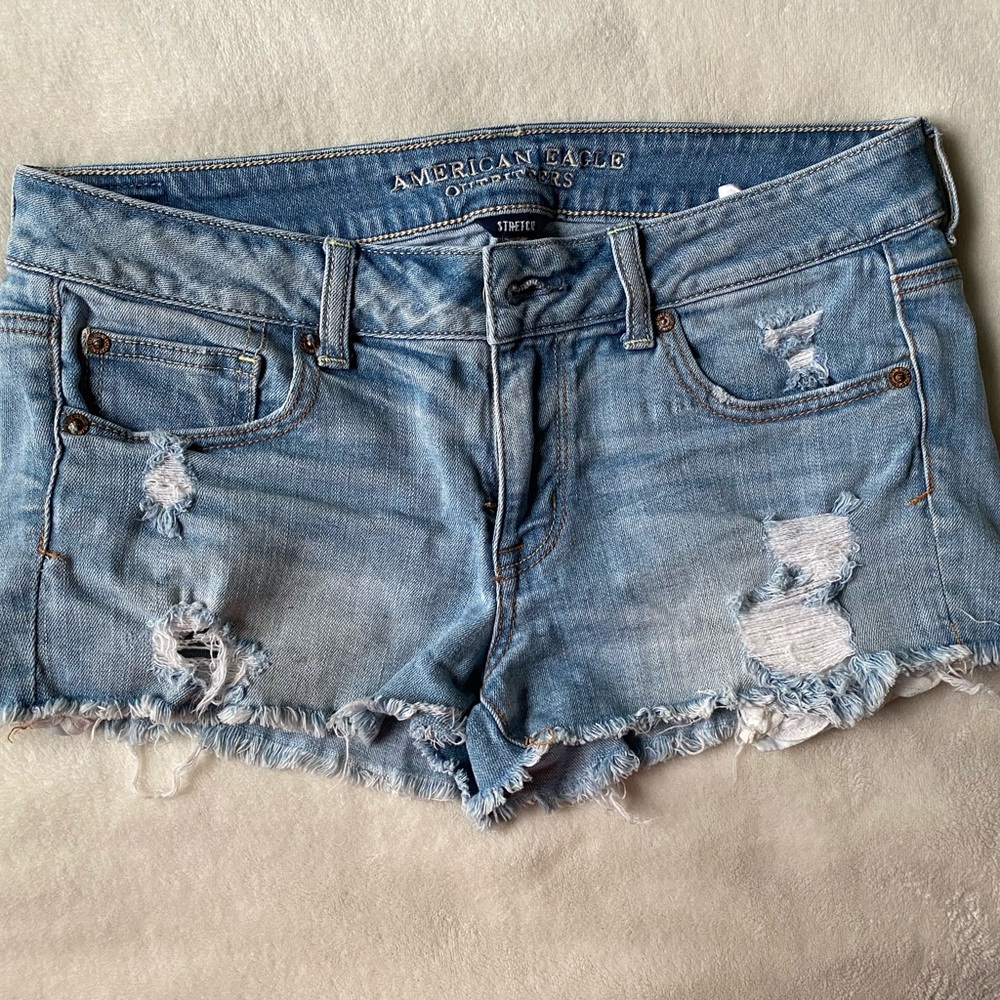 American Eagle Shortie Jean Shorts Size 8